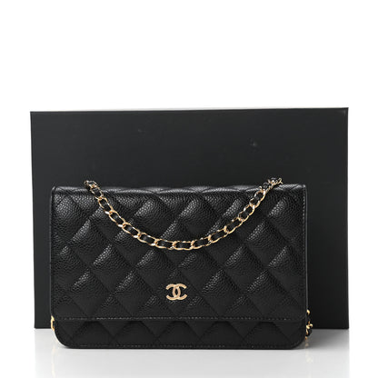 Chanel Caviar Quilted Wallet On Chain WOC Black 12 of 12
