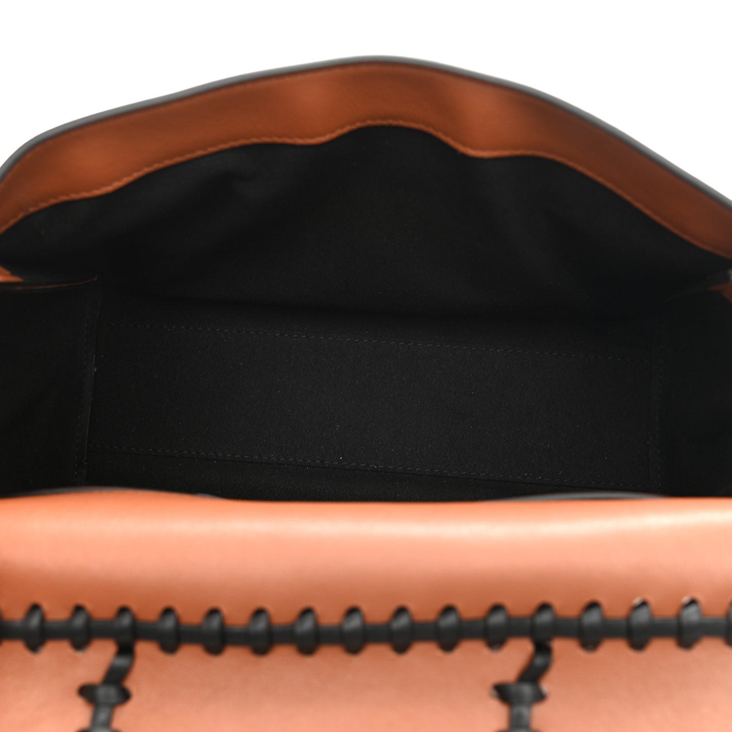 Calfskin Braided The Story Shoulder Bag Brown Black