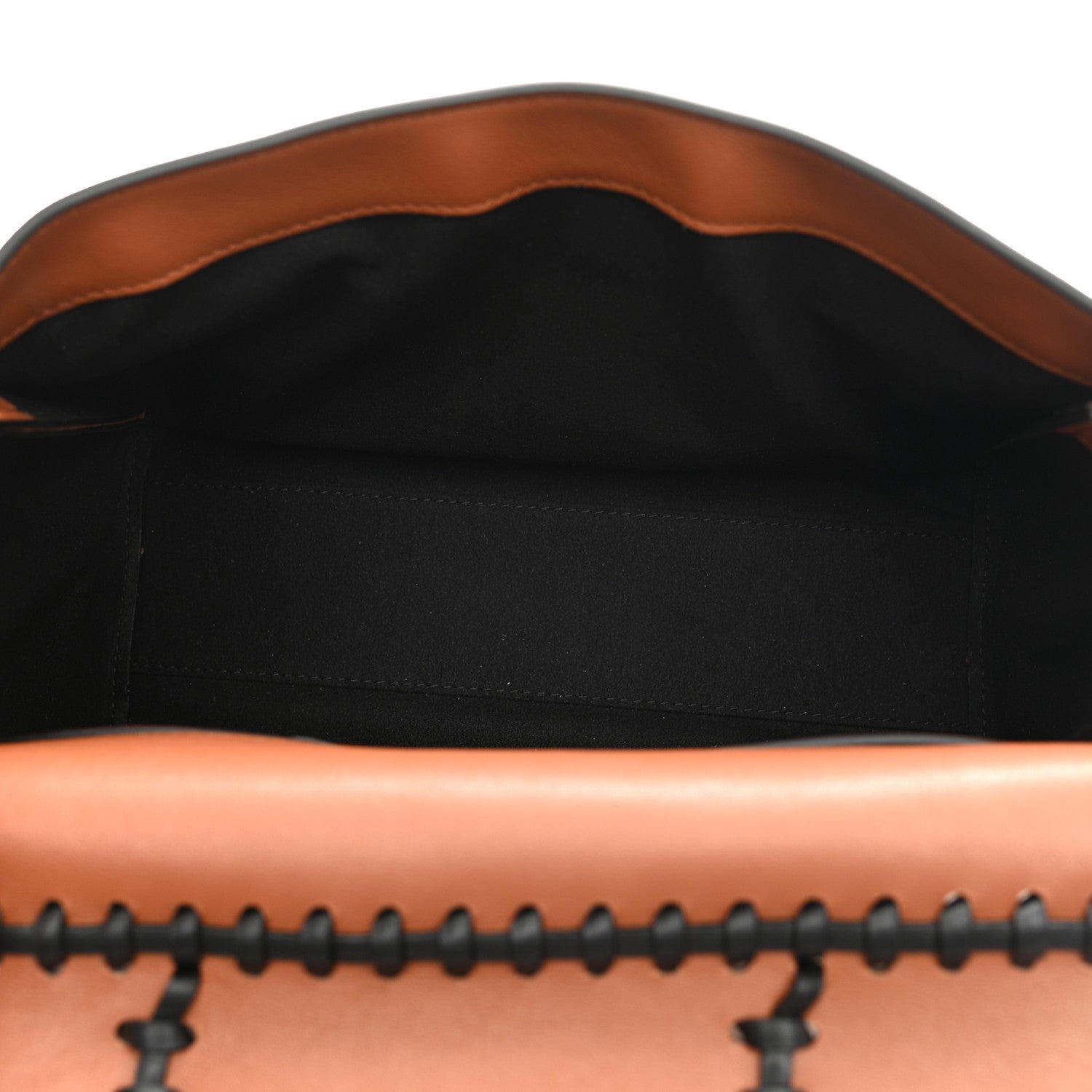 Alexander McQueen Calfskin Braided The Story Shoulder Bag Brown Black 5 of 8