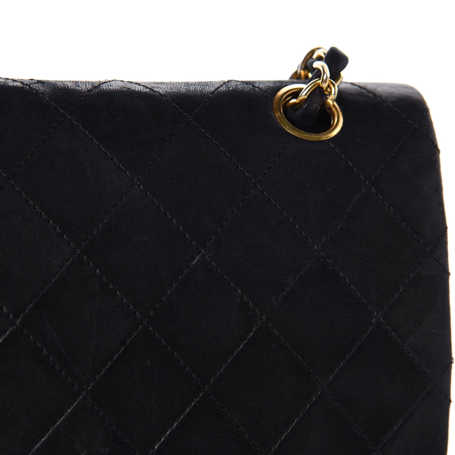 Chanel Lambskin Quilted Medium Double Flap Black 22 of 32