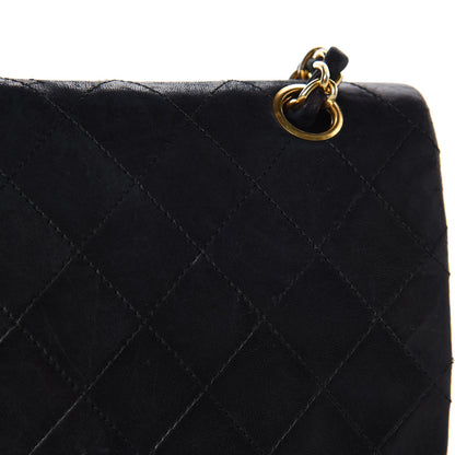 Chanel Lambskin Quilted Medium Double Flap Black 22 of 32