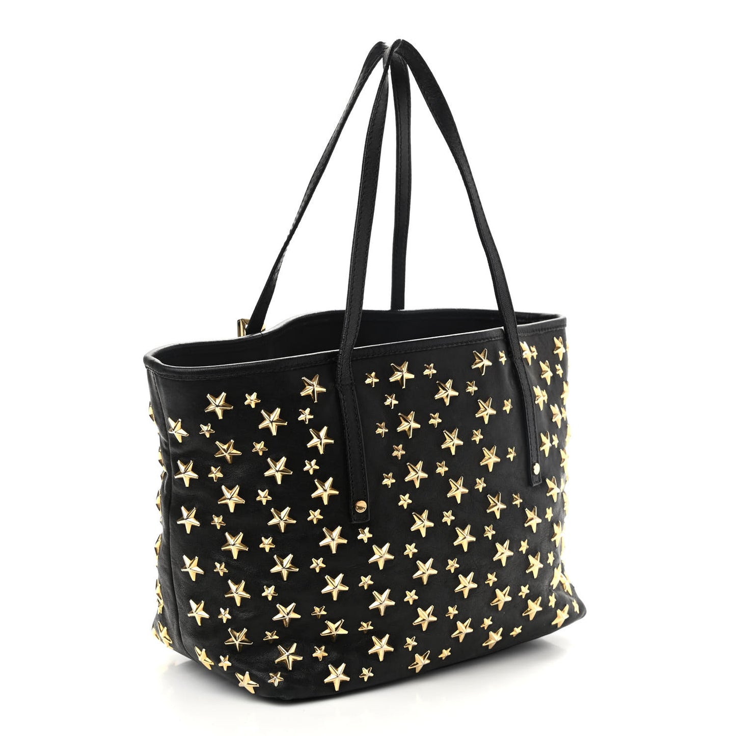 Calfskin Sasha Star Studded Tote Black