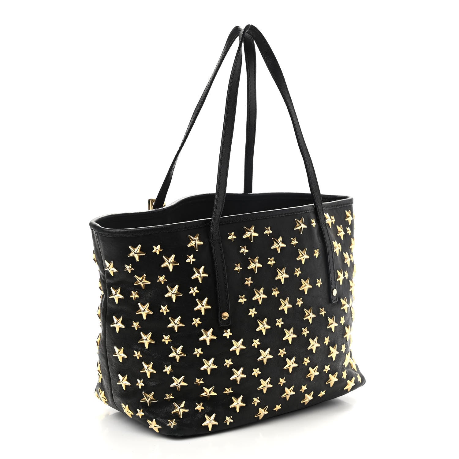 Jimmy Choo Calfskin Sasha Star Studded Tote Black 3 of 9