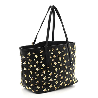 Jimmy Choo Calfskin Sasha Star Studded Tote Black 3 of 9