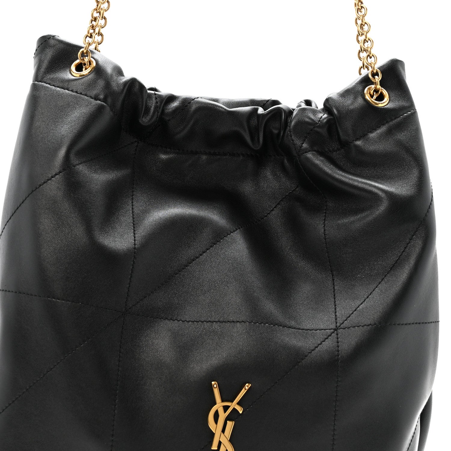 Saint Laurent Lambskin Matelasse Monogram Medium Jamie 4.3 Pochon Black 9 of 15