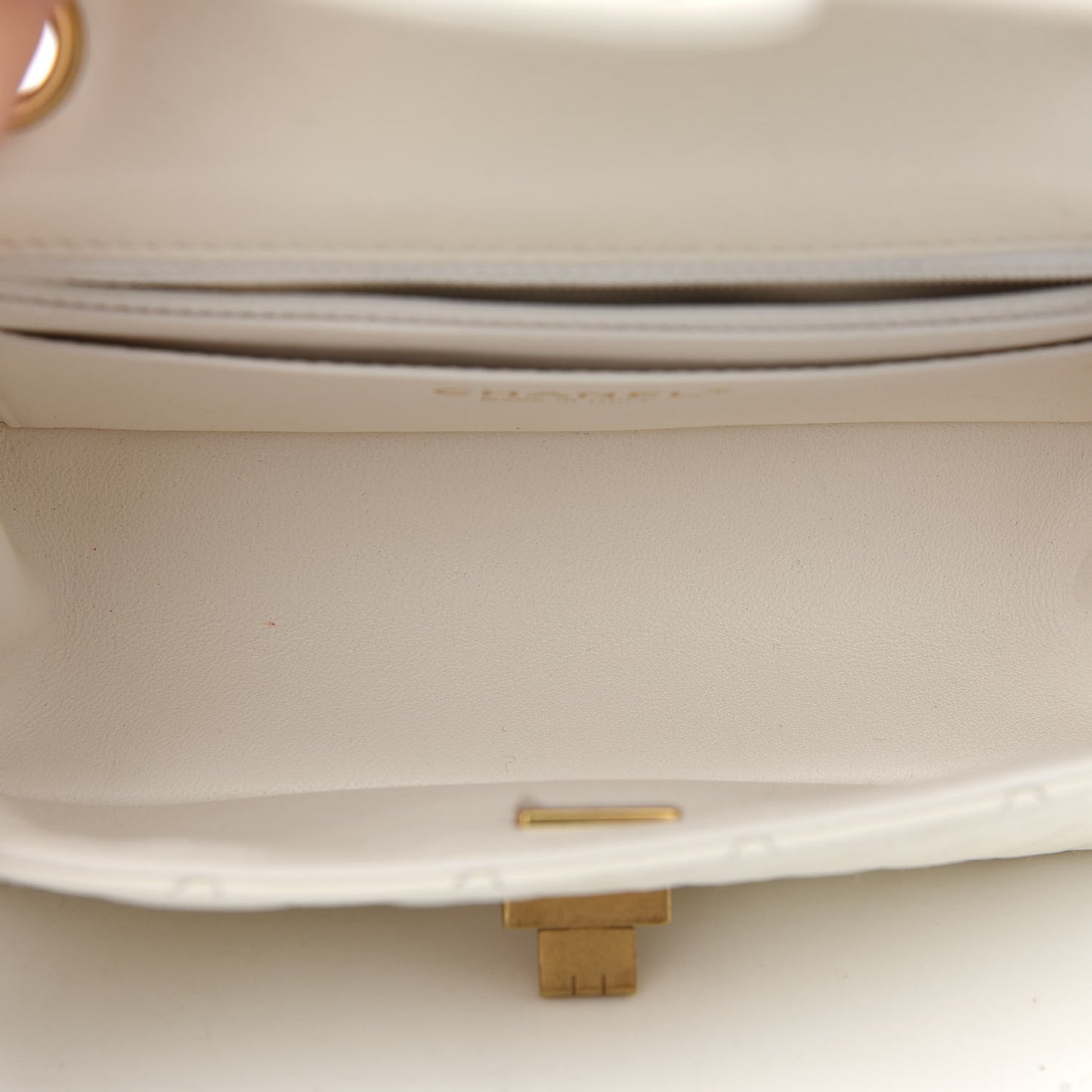 Aged Calfskin Quilted 2.55 Reissue Mini Flap White