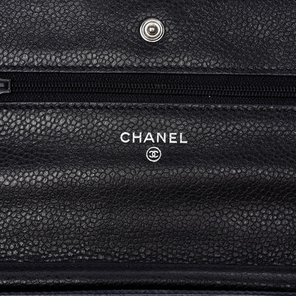 Chanel Caviar Quilted Wallet On Chain WOC Navy 6 of 10