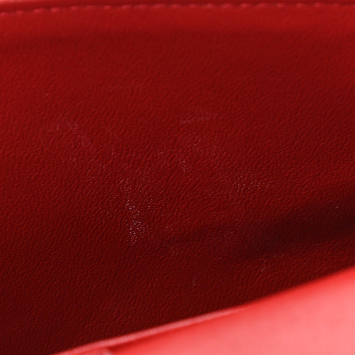 Lambskin Quilted Medium Double Flap Red