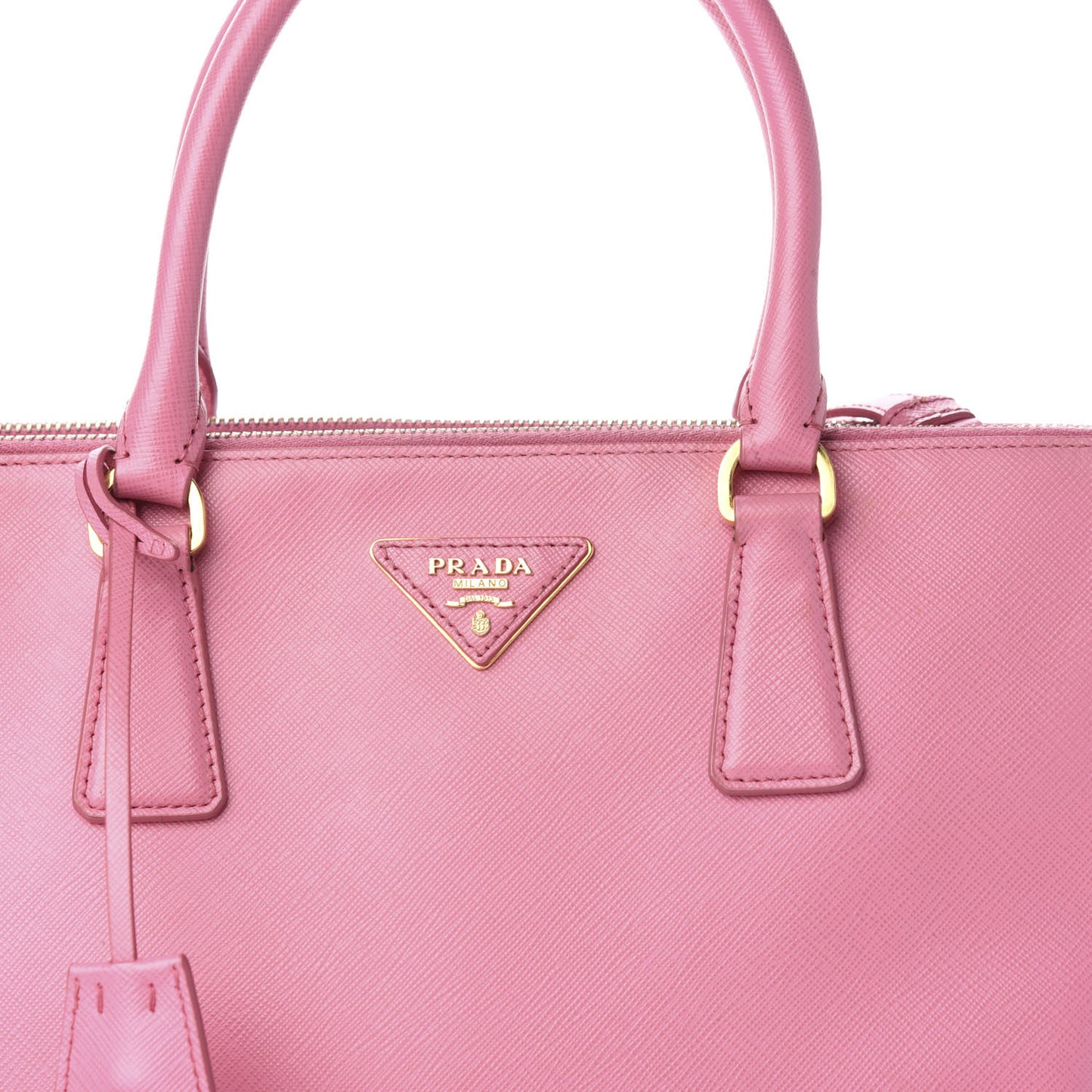 Saffiano Medium Double Zip Galleria Tote Begonia