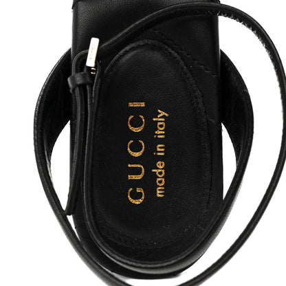Gucci Calfskin GG Charlotte Ankle Wrap 30/85mm Platform Sandals 37.5 Black 8 of 10