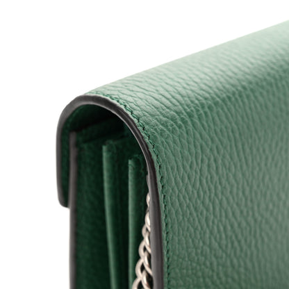 Gucci Calfskin Mini Dionysus Chain Wallet Emerald 12 of 13