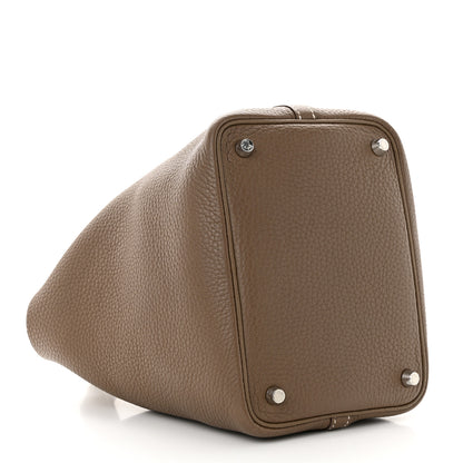 Hermes Taurillon Clemence Picotin Lock 18 PM Etoupe 4 of 10