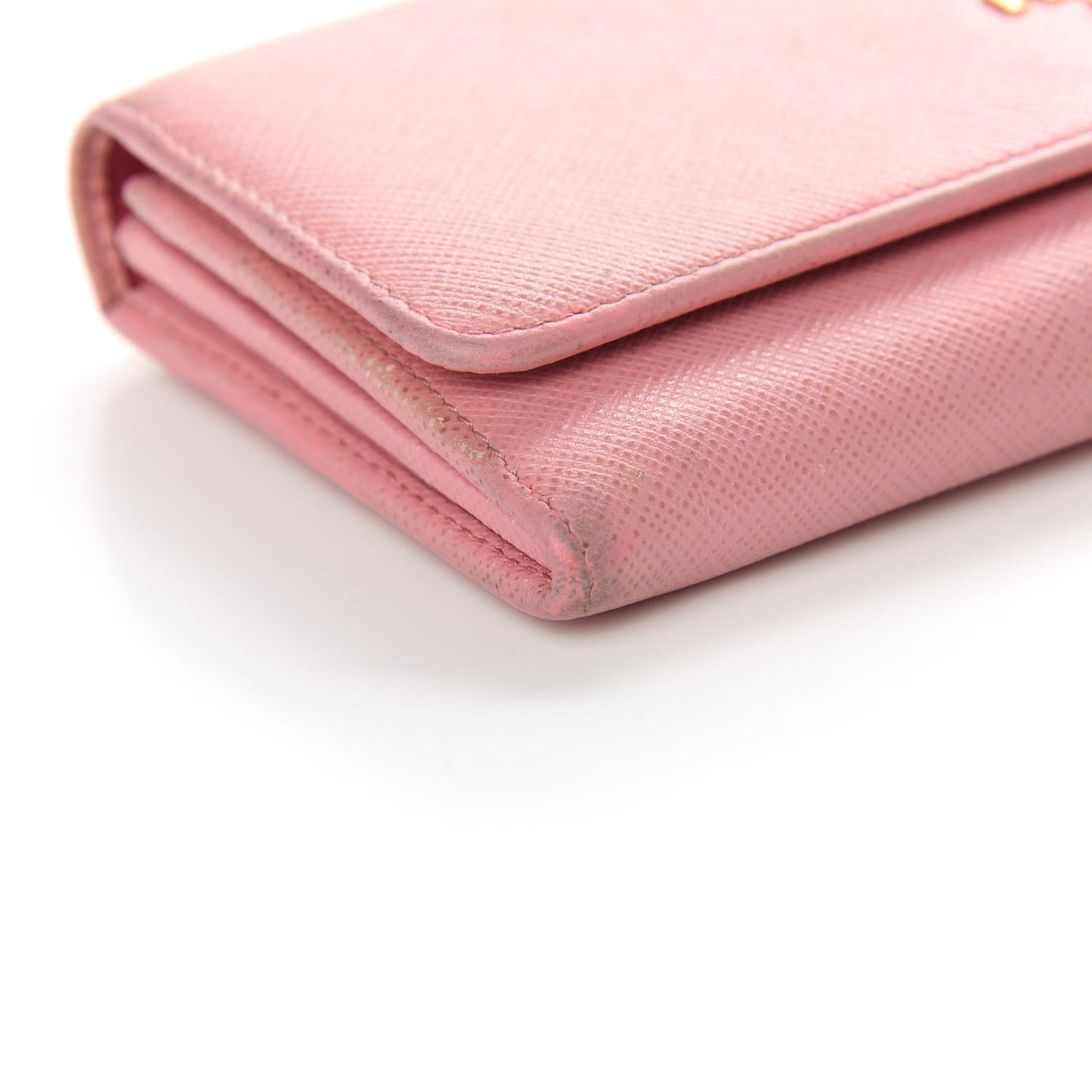 Saffiano Continental Flap Wallet Orchidea