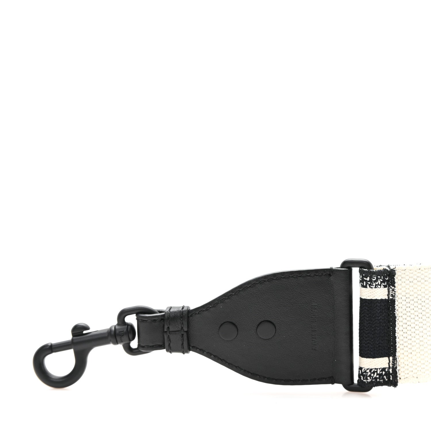 Christian Dior Canvas Embroidered Shoulder Strap Black Ultramatte 3 of 3