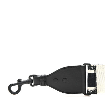 Christian Dior Canvas Embroidered Shoulder Strap Black Ultramatte 3 of 3