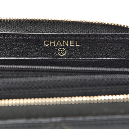 Chanel Lambskin Quilted 19 Zipped Wallet Black 5 of 11