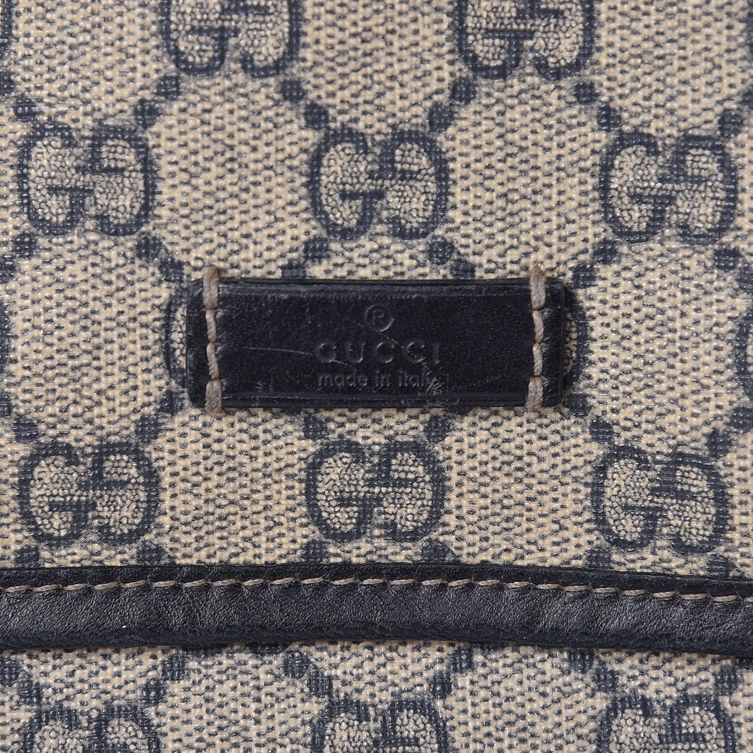 Gucci GG Plus Monogram Sellieria Calfskin Small Flap Messenger Bag Beige Blue 6 of 15
