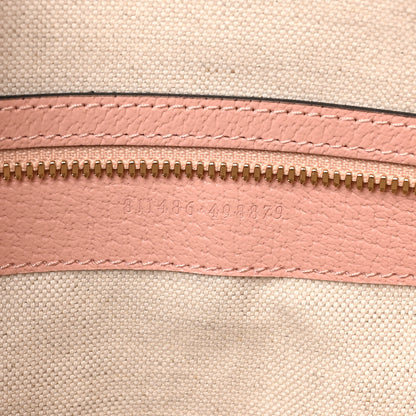 Gucci GG Supreme Monogram Textured Dollar Calfskin Web Medium Savoy Duffle Bag Rose Pink 6 of 9