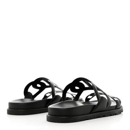 Hermes Nappa Extra Sandals 36 Black 4 of 9