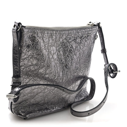 Givenchy Metallic Calfskin Small Voyou Bag Silver 3 of 9