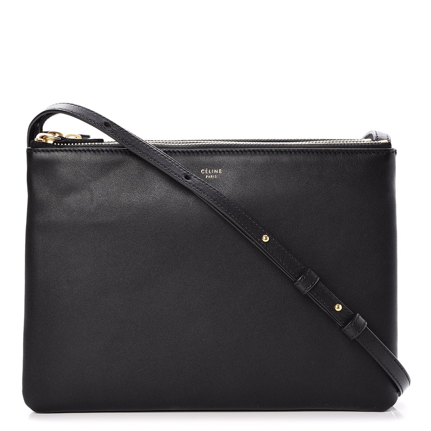 Lambskin Large Trio Crossbody Bag Black