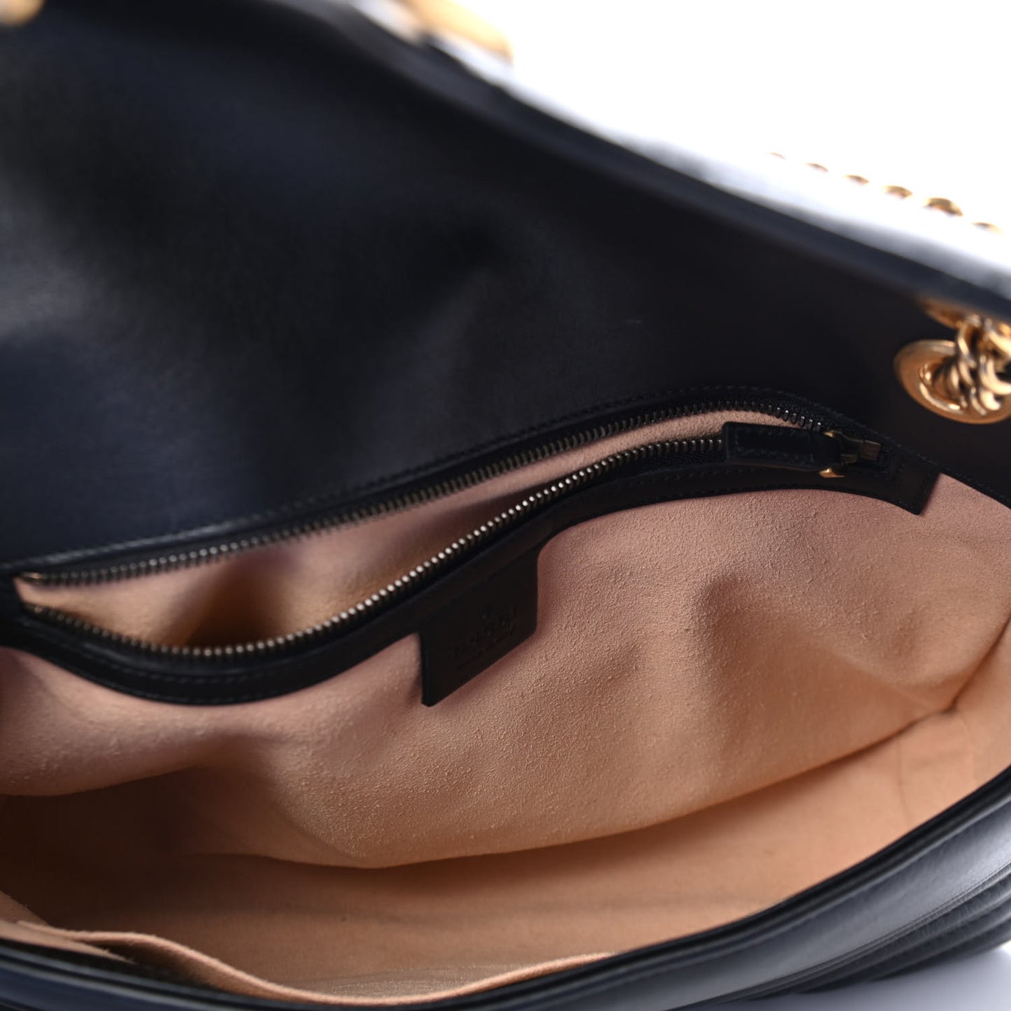 Calfskin Matelasse Medium GG Marmont Shoulder Bag Black
