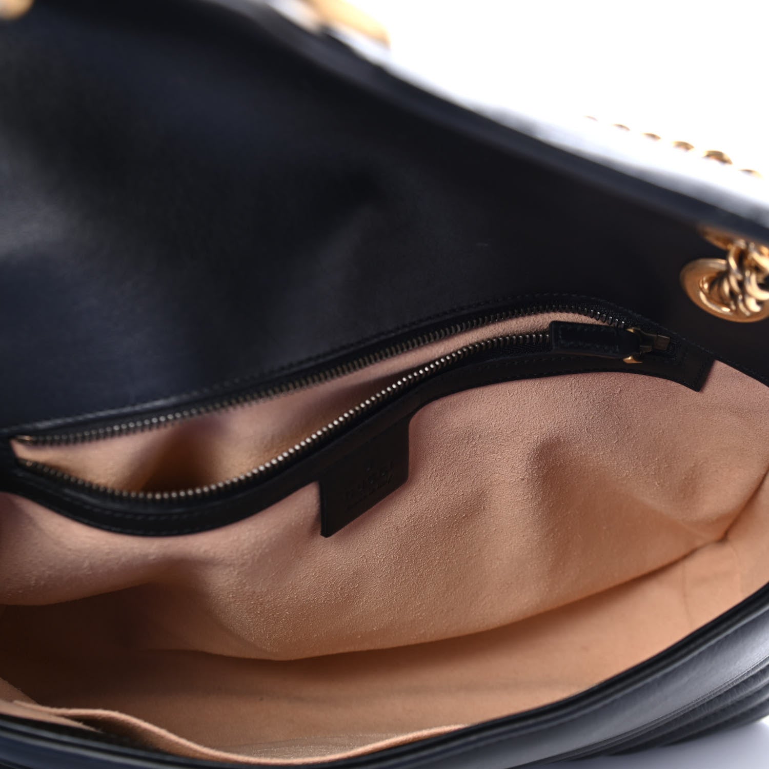 Gucci Calfskin Matelasse Medium GG Marmont Shoulder Bag Black 4 of 4