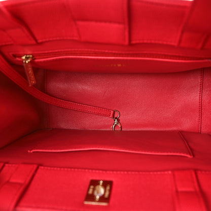 Chanel Caviar Quilted Small Business Affinity Shopping Bag Red 5 of 9