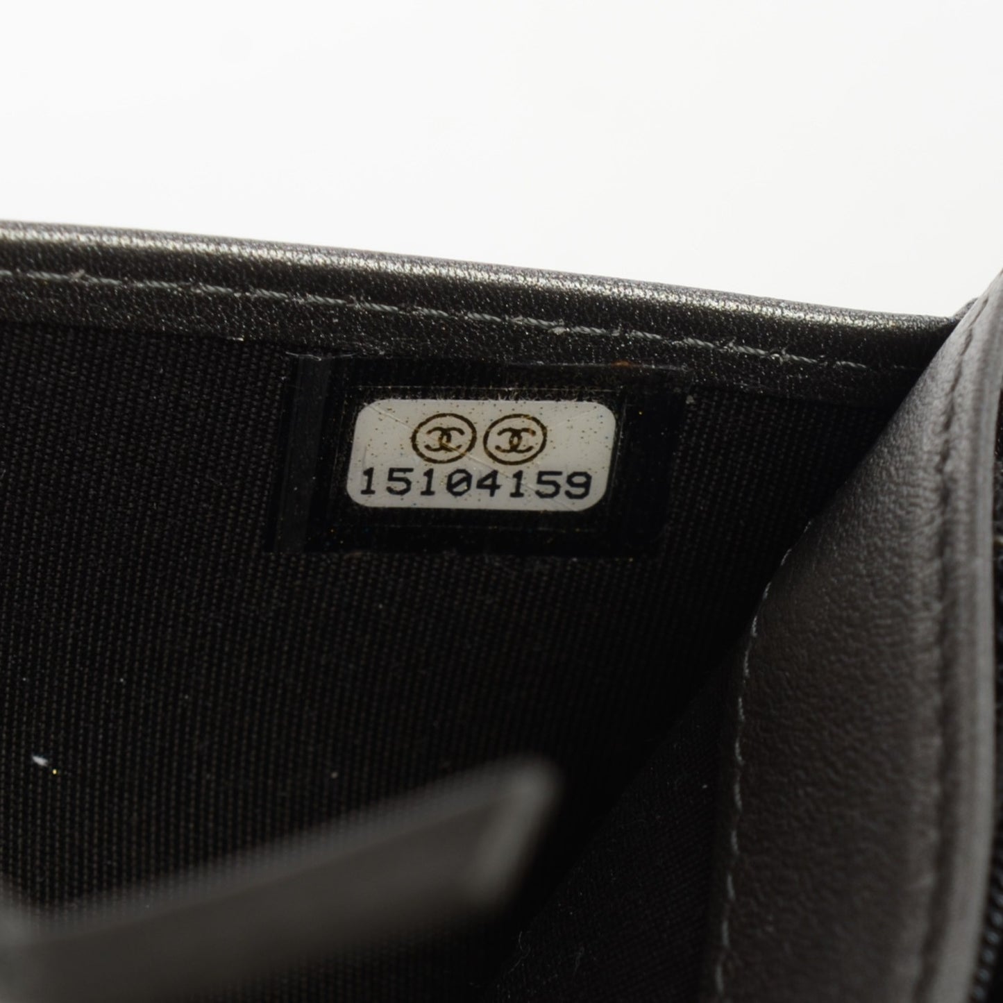 Metallic Caviar Timeless CC Yen Wallet Dark Silver