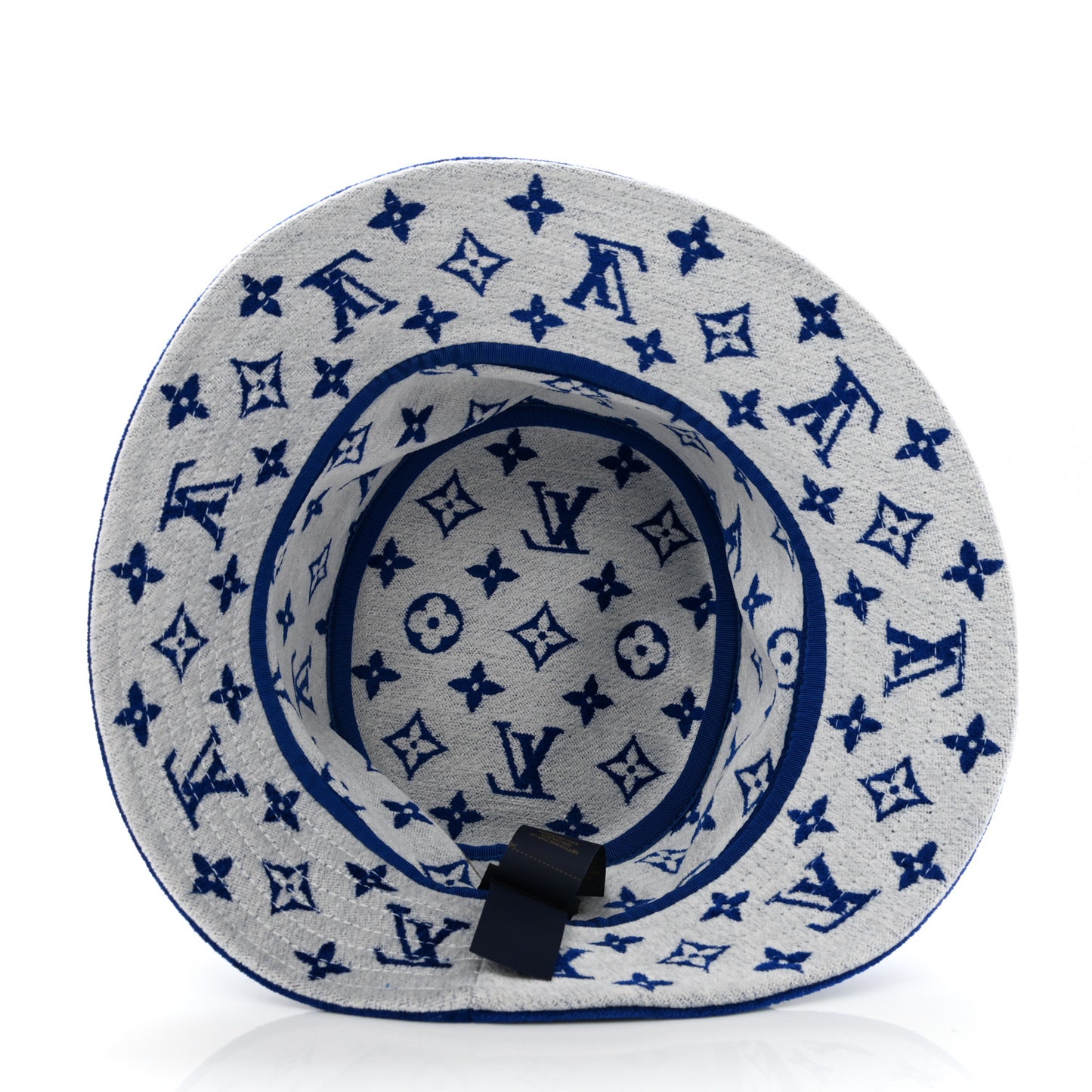 Jacquard Velvet Monogram Match Bucket Hat M White Blue