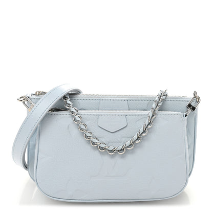 Louis Vuitton Empreinte Monogram Giant Multi Pochette Accessories Washed Blue 1 of 11