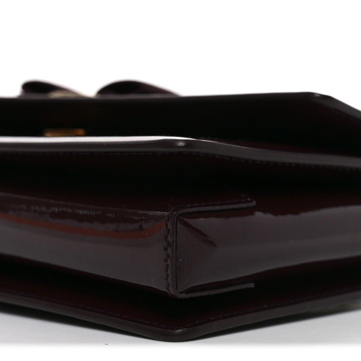 Patent Ginny Vara Bow Shoulder Bag Rouge Black