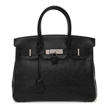 Hermes Ostrich Birkin 30 Black 1 of 11