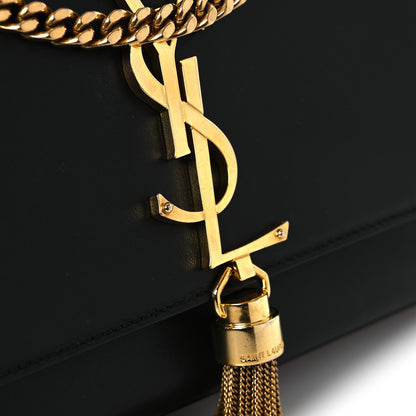 Saint Laurent Smooth Calfskin Medium Classic Monogram Kate Tassel Satchel Black 10 of 12