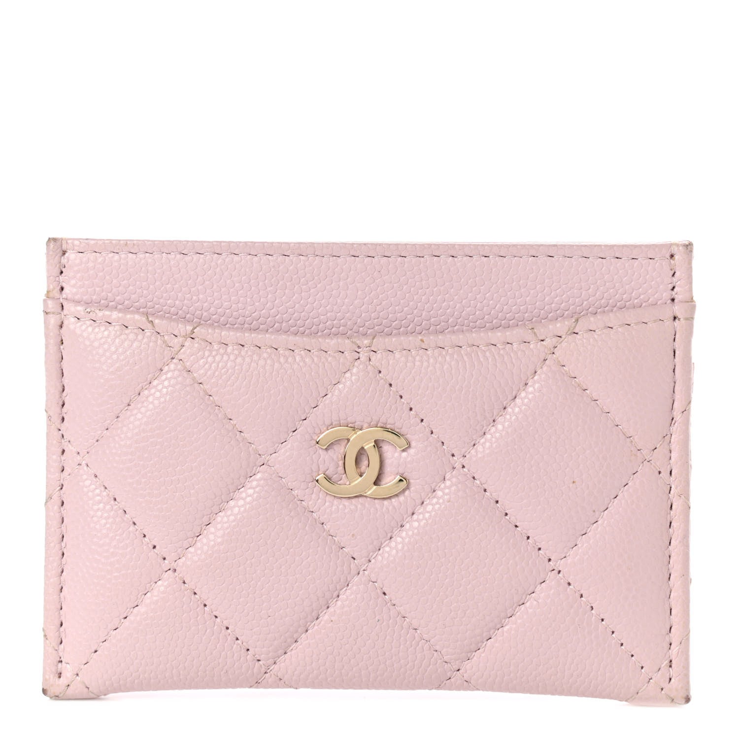Chanel Caviar Quilted Card Holder Light Pink 1 of 9