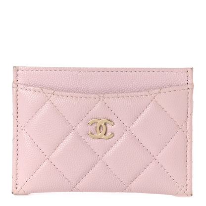 Chanel Caviar Quilted Card Holder Light Pink 1 of 9