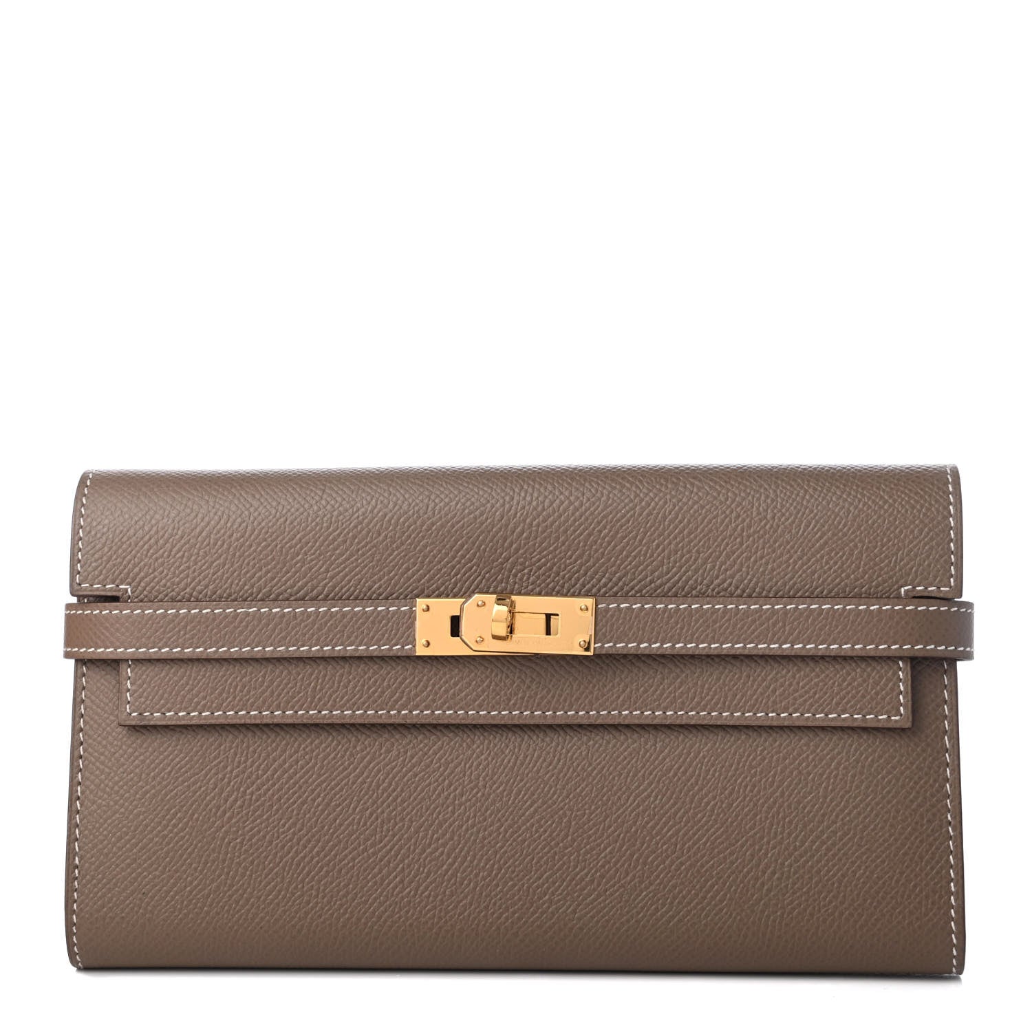 Hermes Epsom Kelly Longue Wallet Etoupe 1 of 7