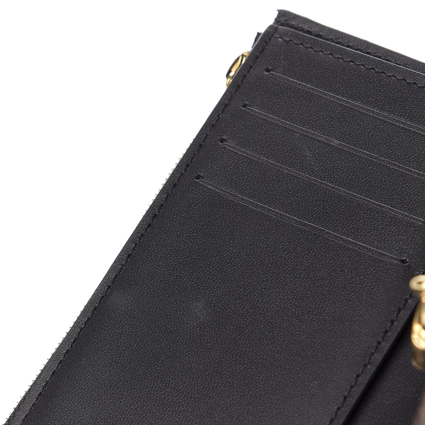 Monogram Flower Lock Compact Wallet Black