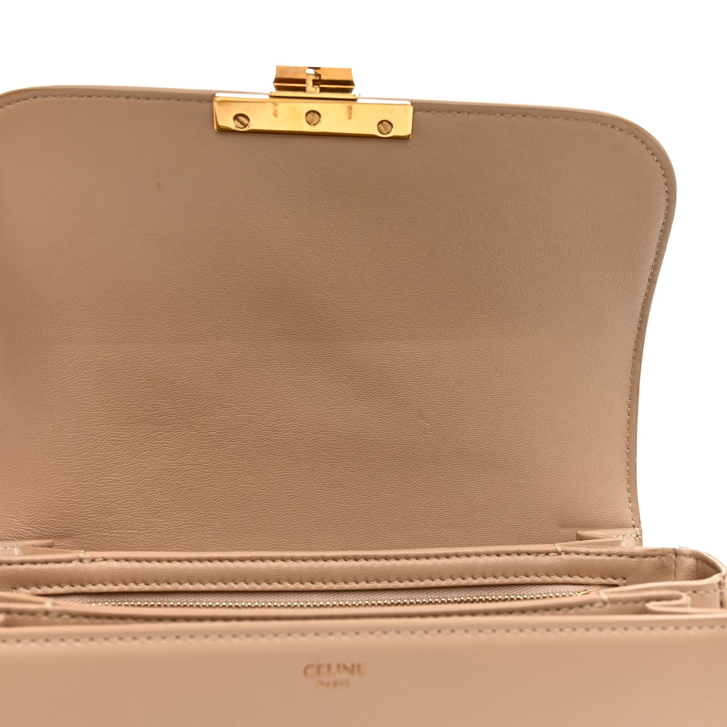 Shiny Calfskin Medium Triomphe Nude