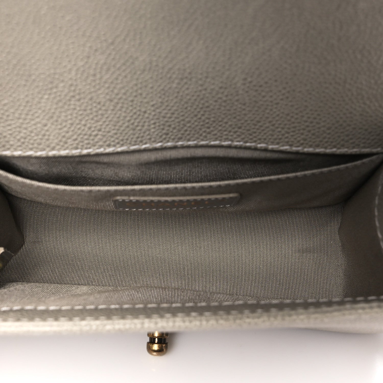 Chanel Caviar Quilted Small Boy Flap Light Grey 5 of 10