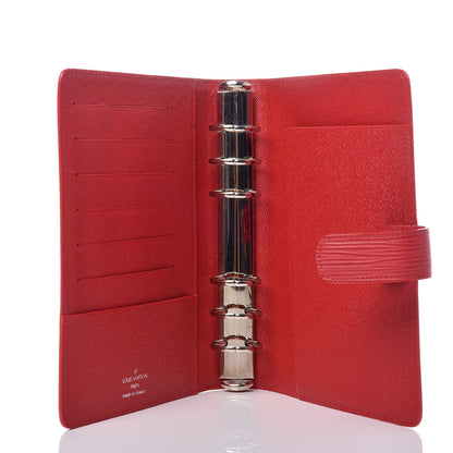 Louis Vuitton Epi Medium Ring Agenda Cover Rouge 5 of 7