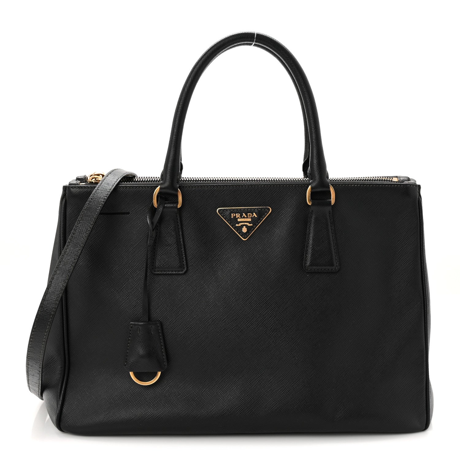 Prada Saffiano Medium Galleria Double Zip Tote Black 1 of 10