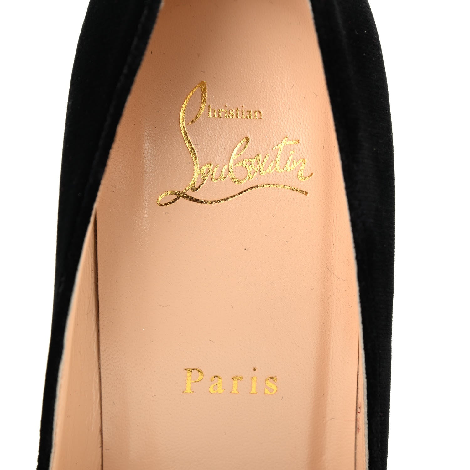 Christian Louboutin Velvet Cadrilla Corazon 100 Pumps 38.5 Black 7 of 7