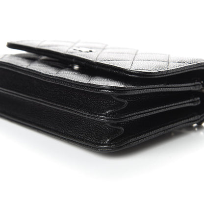 Chanel Caviar Quilted Mini Wallet On Chain WOC Black 6 of 10
