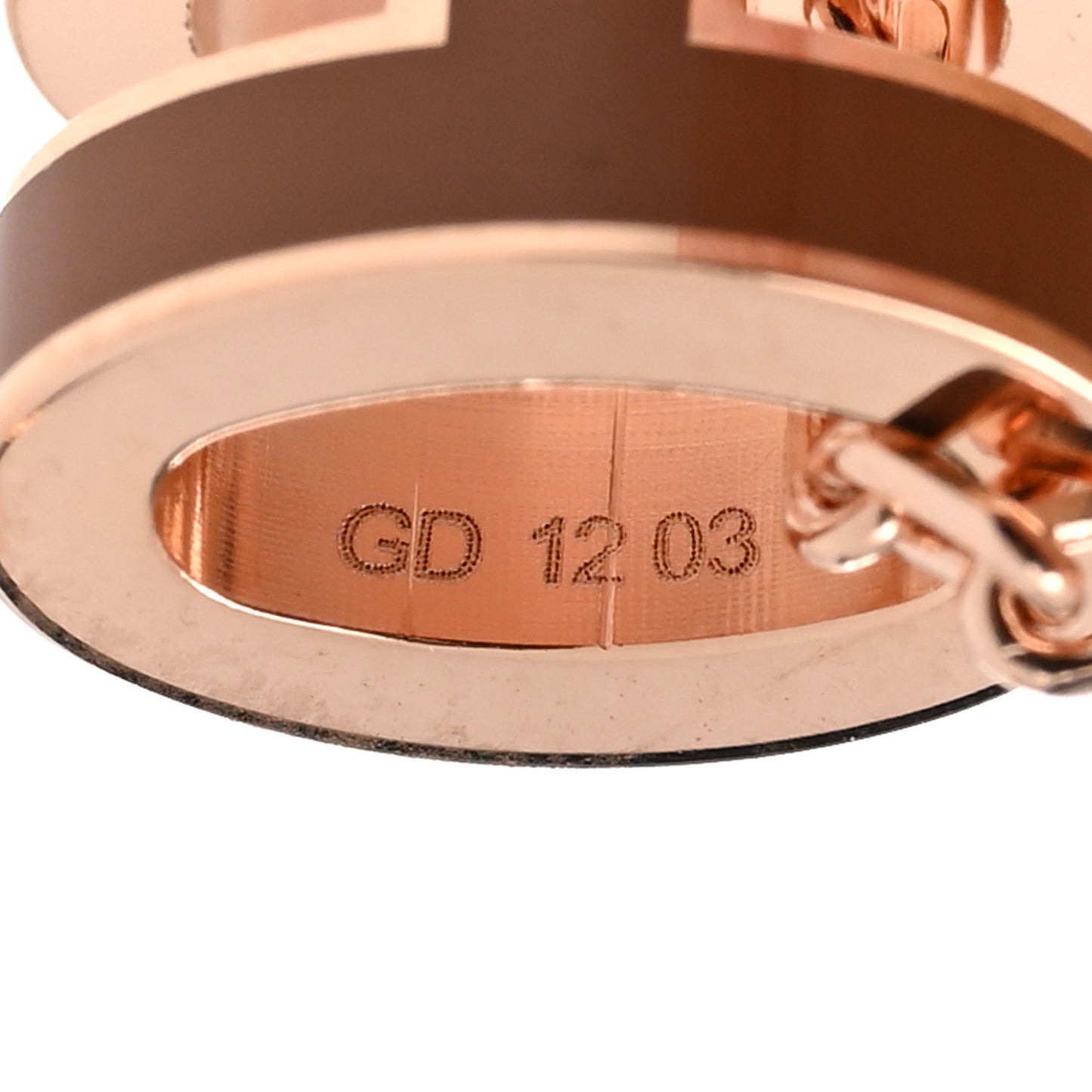 Lacquered Rose Gold Mini Pop H Pendant Necklace New Gold