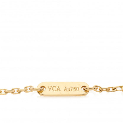 Van Cleef & Arpels 18K Yellow Gold Mother of Pearl Sweet Alhambra Butterfly Bracelet 4 of 5