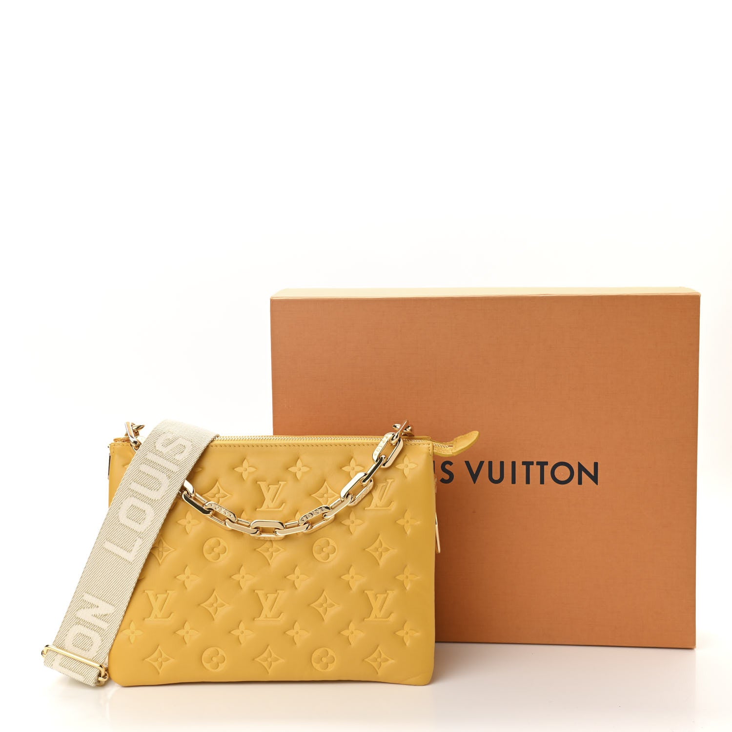 Louis Vuitton Lambskin Embossed Monogram Coussin PM Sunflower 12 of 12