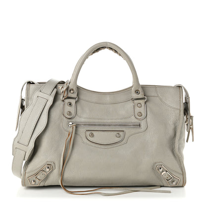 Balenciaga Chevre Silver Metallic Edge Hardware City Gris Glace 1 of 14