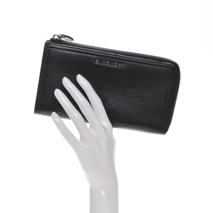 Givenchy Sugar Goatskin Pandora Half Zip Long Wallet Black 2 of 10