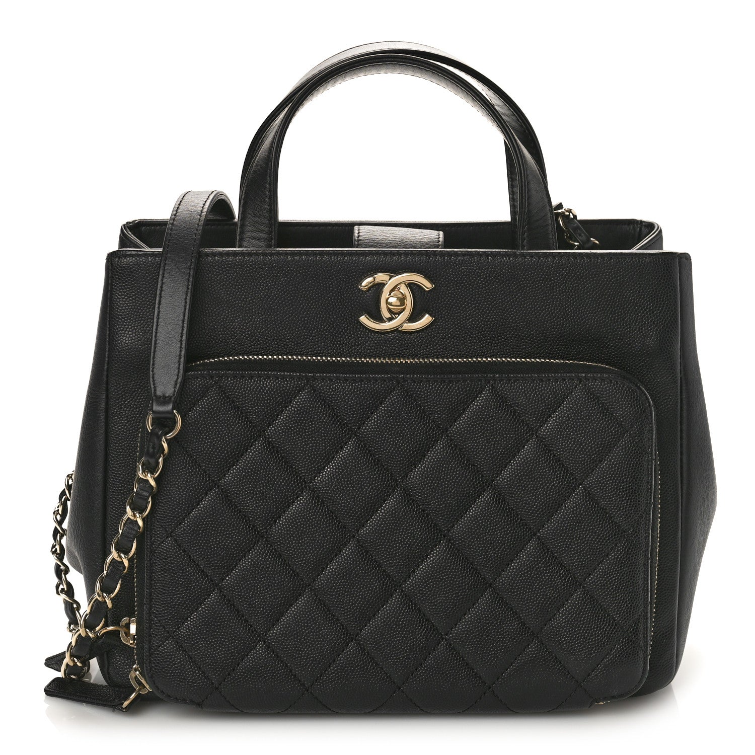 Chanel Caviar Quilted Small Business Affinity Shopping Bag Black 1 of 10